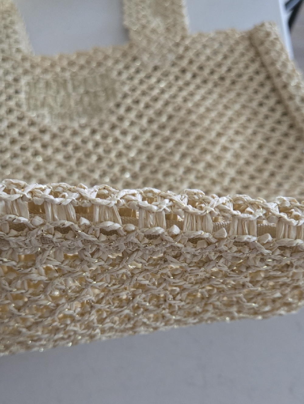 New Never Used Woven Crochet Raffia Tote Bag John Paul Gaultier Natural Staw Bag - Picture 7 of 12